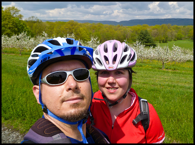 Obligatory selfie as we pass through a blooming apple orchard. Obligatory selfie as we pass through a blooming apple orchard.