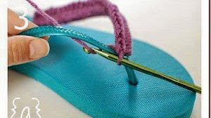 Idea: Reviste tus ojotas con crochet