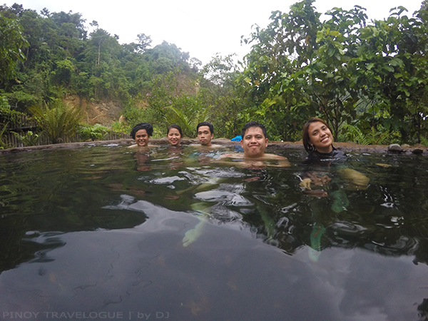A warm bath at Red Rock Hot Spring