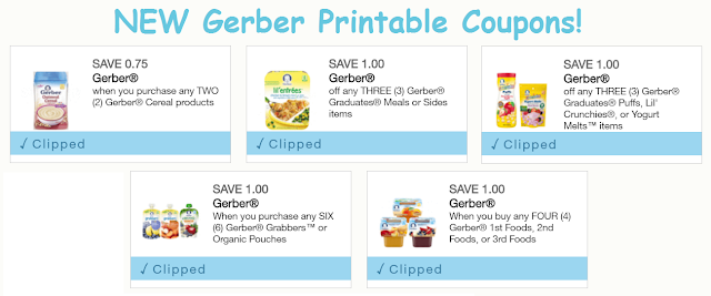 Gerber baby food coupons