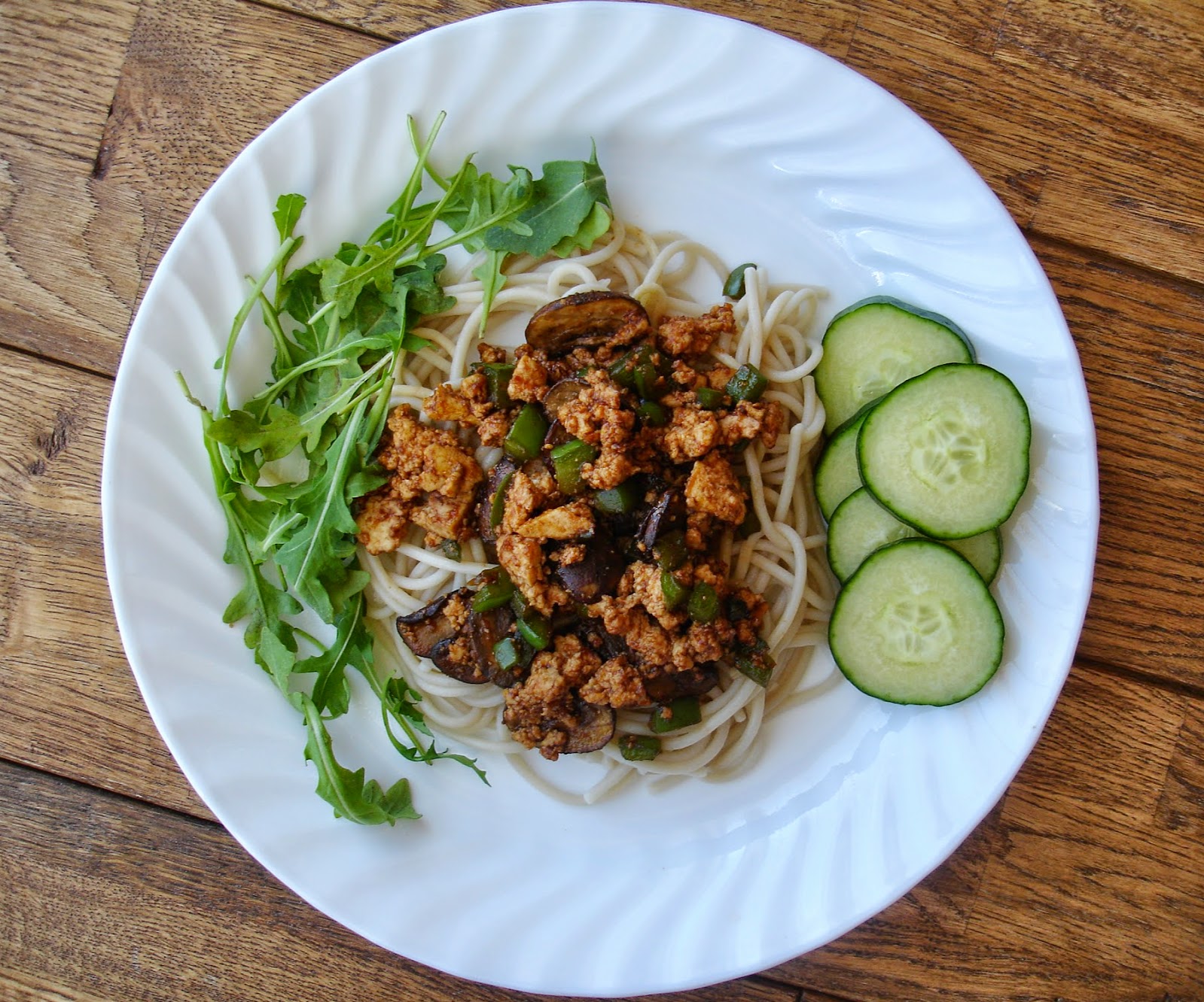 Destination santé Spaghetti au tofu & à la sauce barbecue