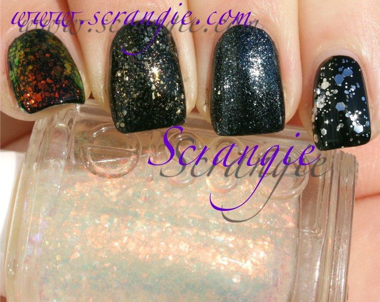 Luxeffects 2011 Review Essie Collection and Topcoat Scrangie: Swatches Glitter Holiday