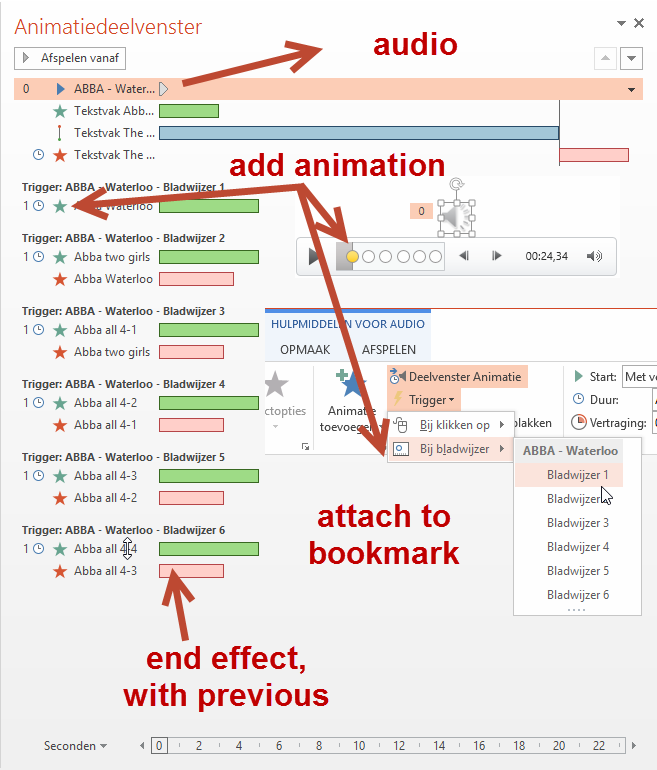 Luc's PowerPoint blog Use bookmarks to trigger animations during audio
