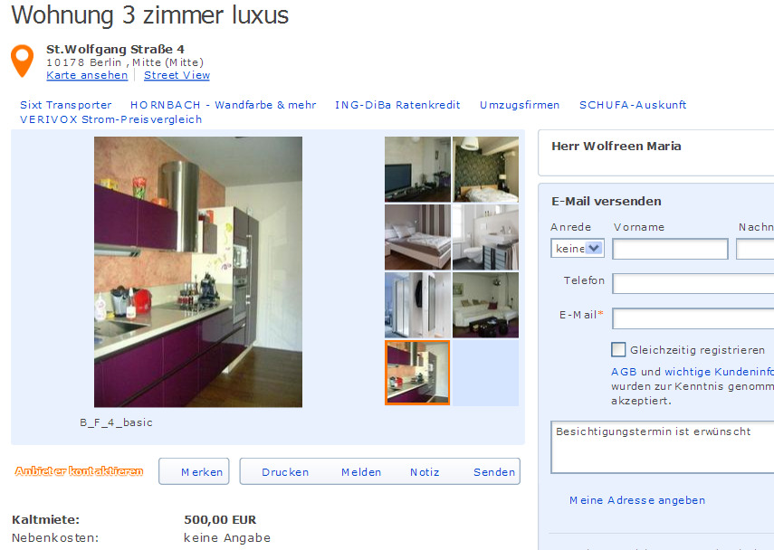 Wohnungsbetrug Blogspot Com 2 Zimmer Wohnung Moderne Architektur Grosszugiges Entree Belpstrasse 3007 Bern Vorkassebetrug Fraud Scam