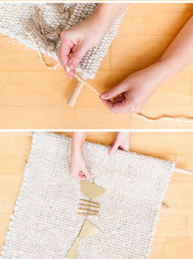 Diy tapiz con una jarapa