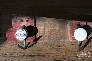 Schlüsselboard aus Treibholz mit Haken aus Silberlöffeln