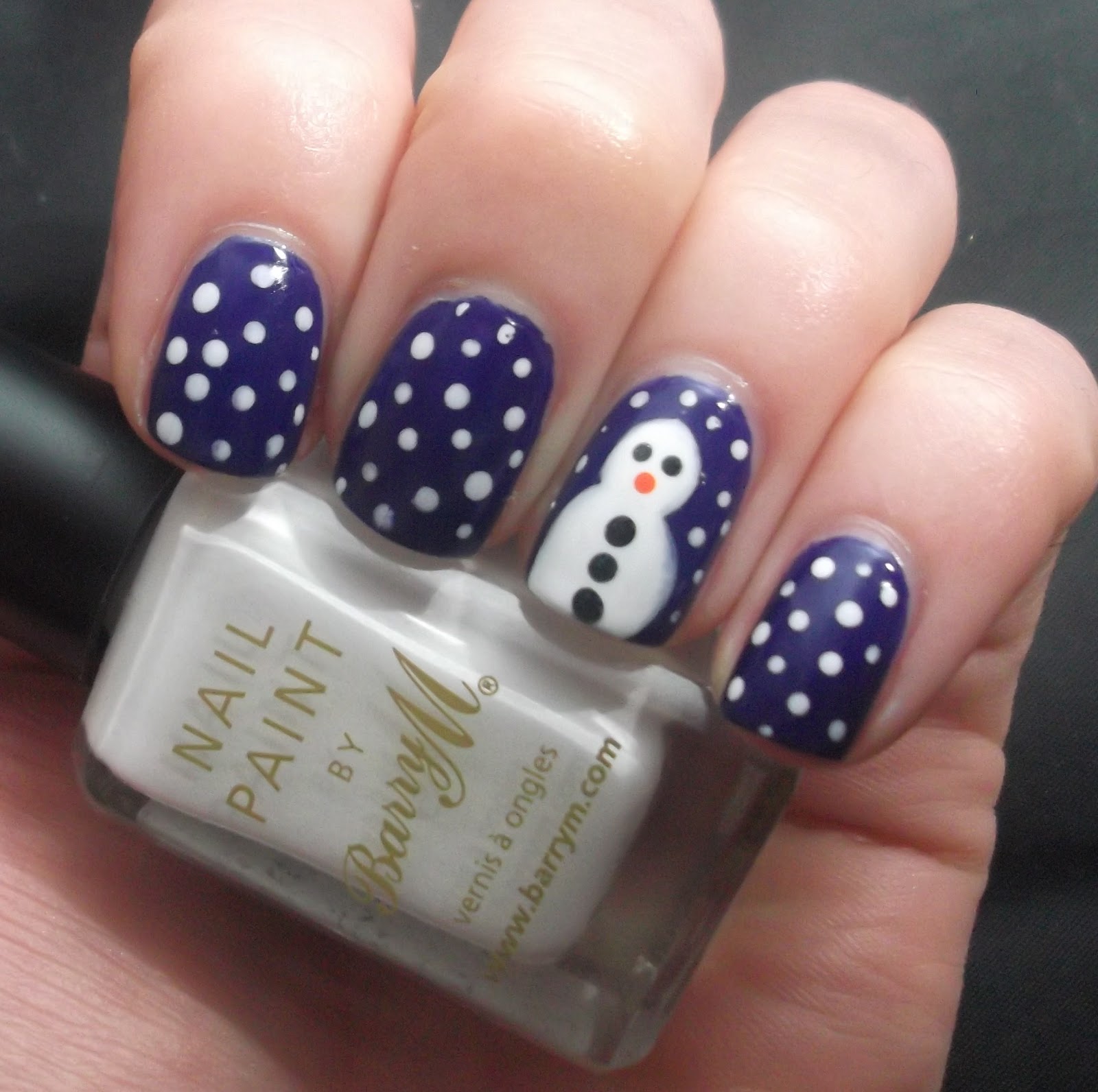 Lou is Perfectly Polished: Christmas Nails: Snowman