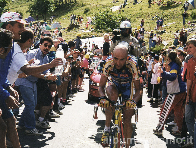 Photo Vintage Marco Pantani Tour De France 1998 - Tirage Presse 21x15 Cm