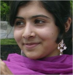 Omaggio a Malala Yousufzai, la 14enne attivista pakistana