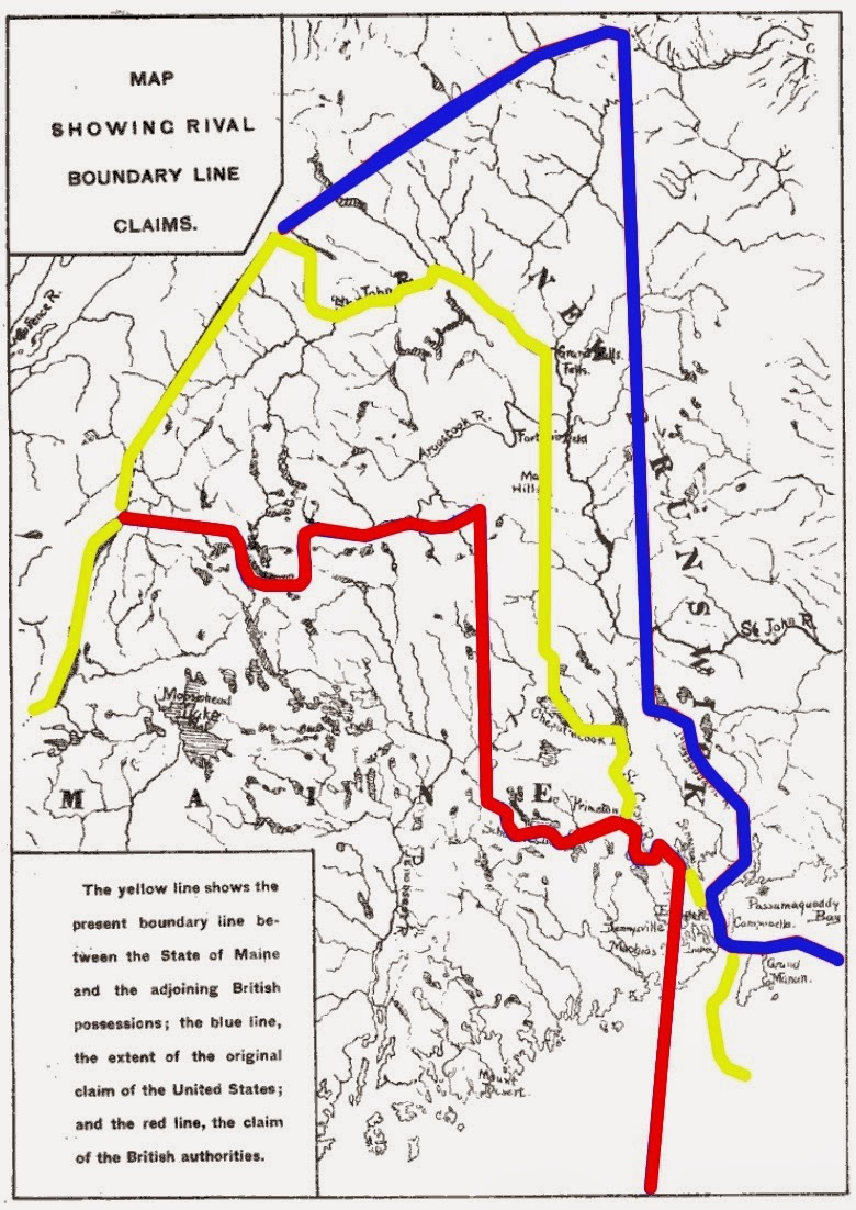 Disputed borders between New Brunswick and Maine to 1842, when settled Climbing My Family Tree: Disputed borders between New Brunswick and Maine to 1842, when settled