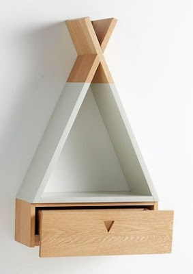 Etagère table de chevet tipi La Redoute via Nat et nature
