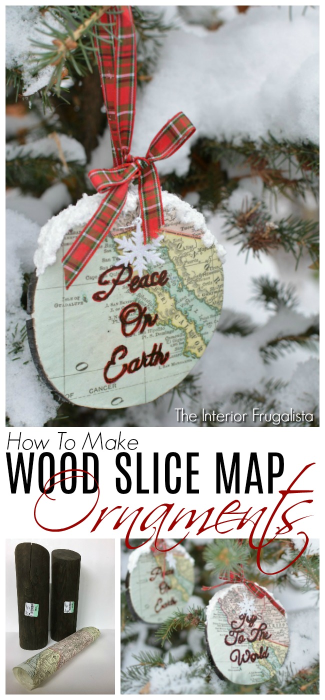 How To Make Wood Slice Map Ornaments