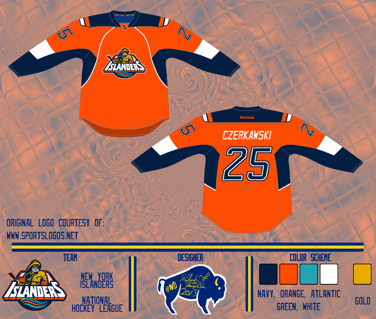 AJH Hockey Jersey Art Whooping around the Island wildly with sharks