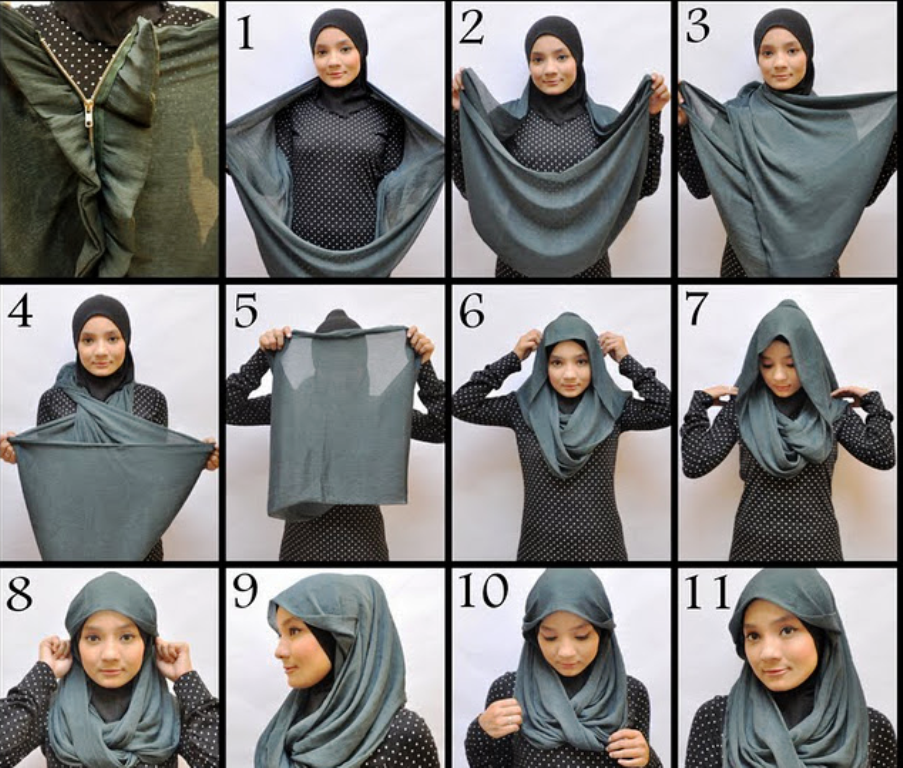 Hijab Tutorial Cara Memakai Jilbab Pashmina Wajah Bulat