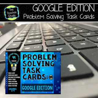 problem solving, digital resource, google classroom, task cards