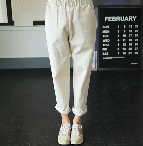 [Stylenanda] Loose Fit Corduroy Pants | KSTYLICK - Latest Korean ...