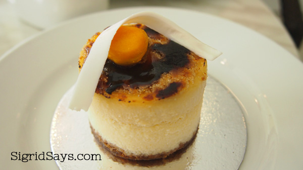 Creme brulee cheesecake - Bacolod desserts - C's by L'Fisher - L'Fisher Hotel Bacolod - Bacolod restaurants - things to do in Bacolod City