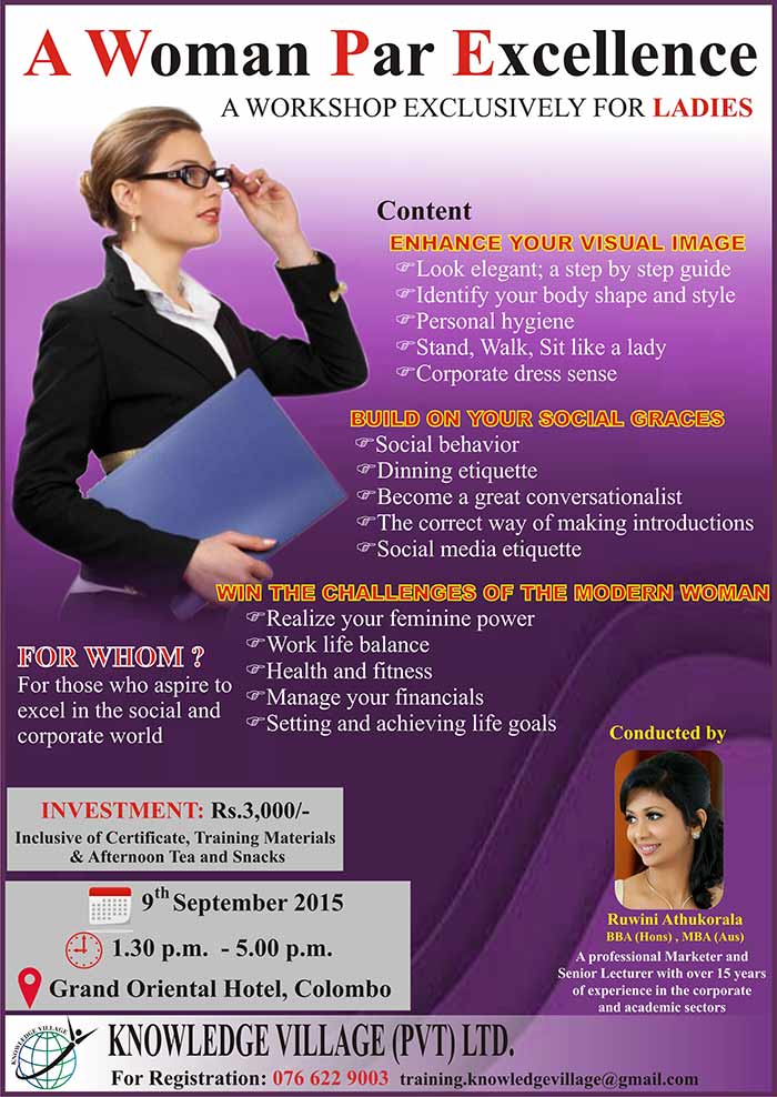 A Woman Par Excellence - Exclusive Workshop for Ladies