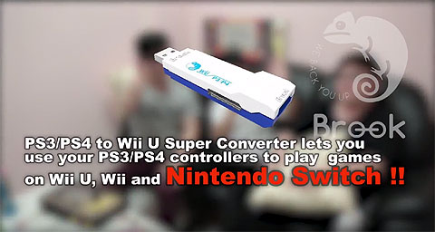 Nintendo Switch adapter. Brook: PS3/PS4 to Wii U Super Converter lets you use your PS3/PS4 controllers to play games on Wii U, Wii and Nintendo Switch !!