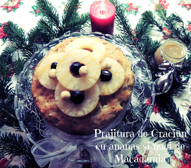 PRAJITURA DE CRACIUN CU ANANAS SI NUCI DE MACADAMIA - specialitate australiana