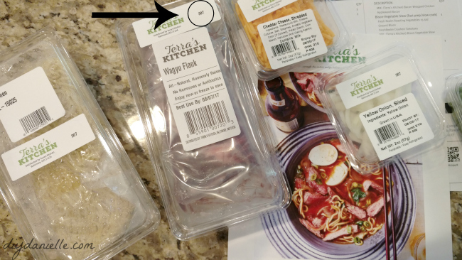 How to identify which Terra's Kitchen containers go to which meals. Identifying which Terra's Kitchen boxes go to which meals is easy- they're labeled with numbers on each container.