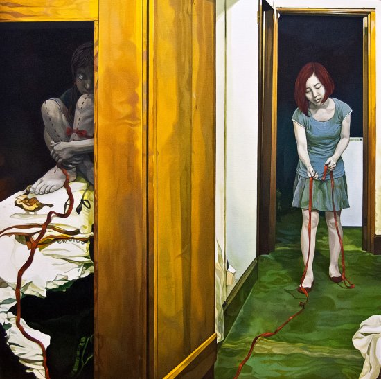 As belas pinturas surreais de Jolene Lai Jolene Lai pinturas surreais bizarras bonecas sombrio