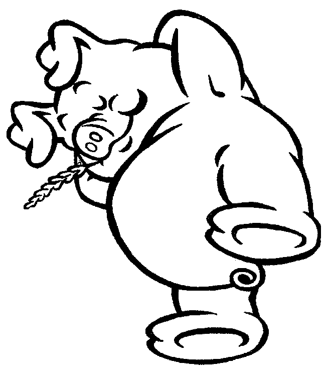 Fat Cute Pig Printable Coloring Books