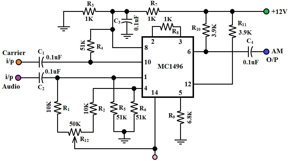 Hobby in Electronics: A.M Modulator Circuit Diagram