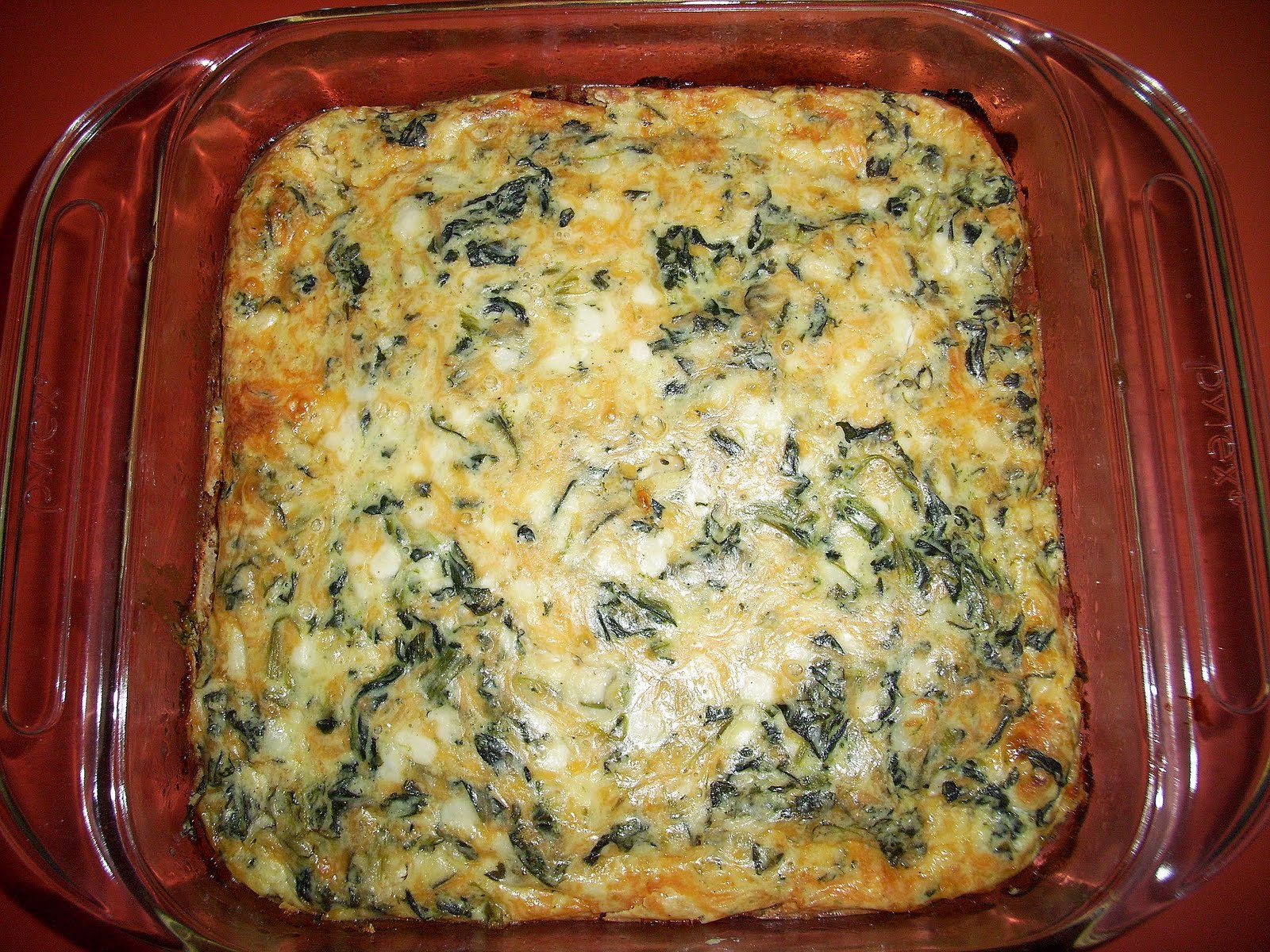The Tote Trove Paula Deen's Crustless Spinach Cheese Quiche