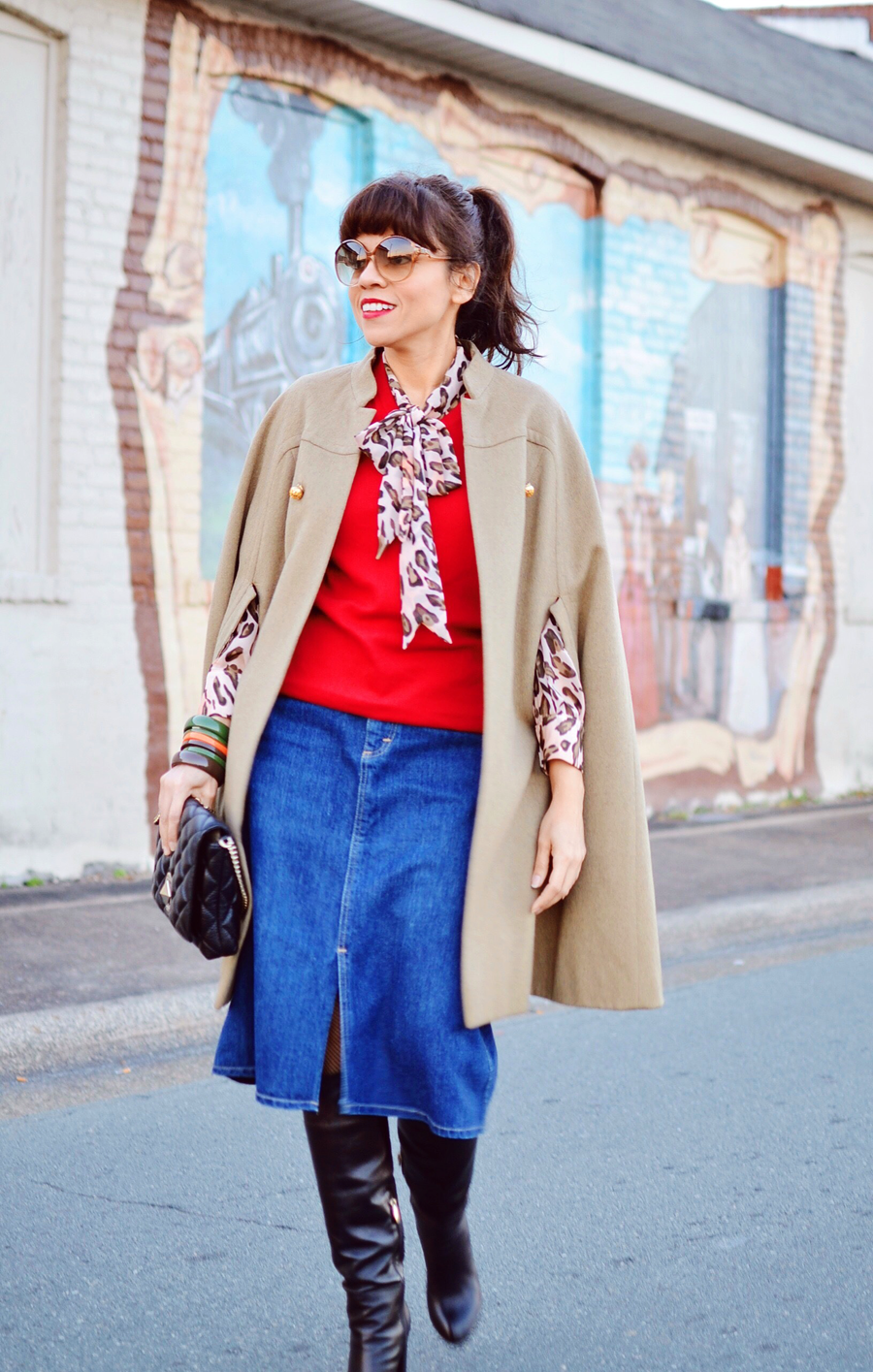Look with a cape street style 