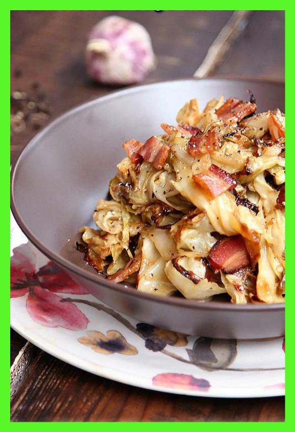 low carb recipes and weight loss Roasted Cabbage Carbonara