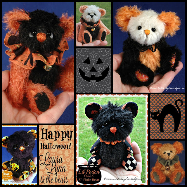 Happy Halloween from Laura Lynn and her artist teddy bears!