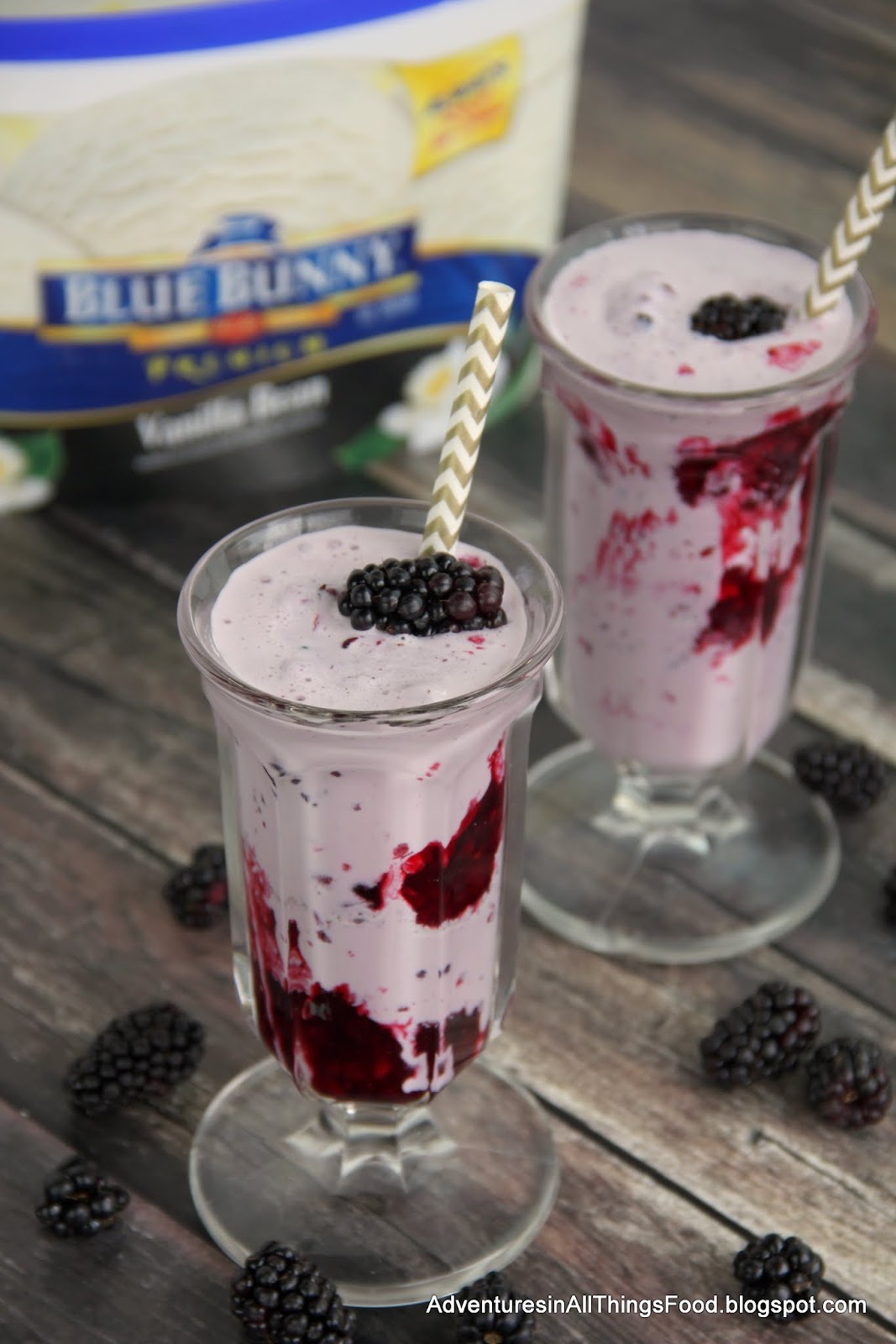 Adventures in all things food Blackberry Vanilla Bean Milkshakes
