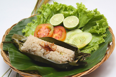 Nasi bakar teri tanpa santan