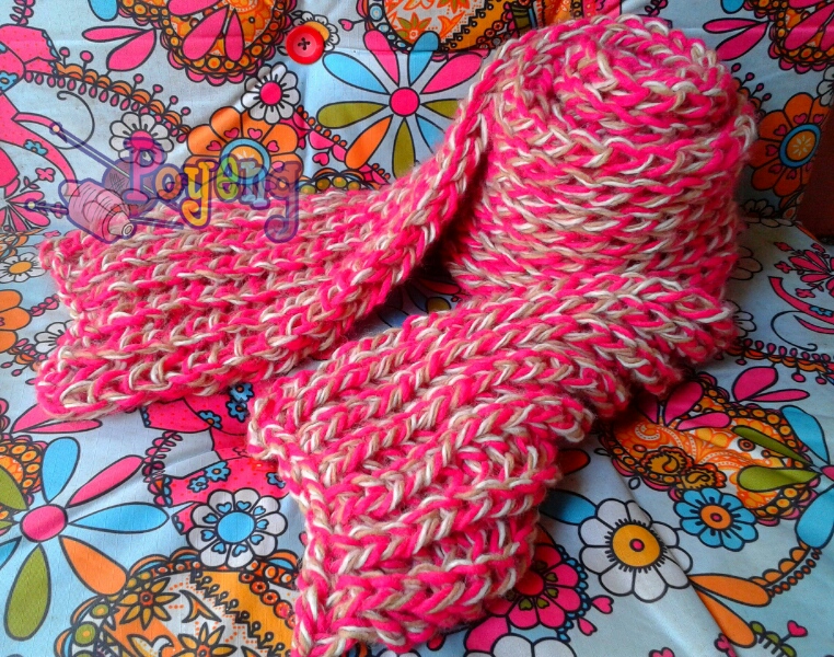 Ajeng Belajar Merajut Knitting with Ajeng Fisherman's Rib scarf Pattern