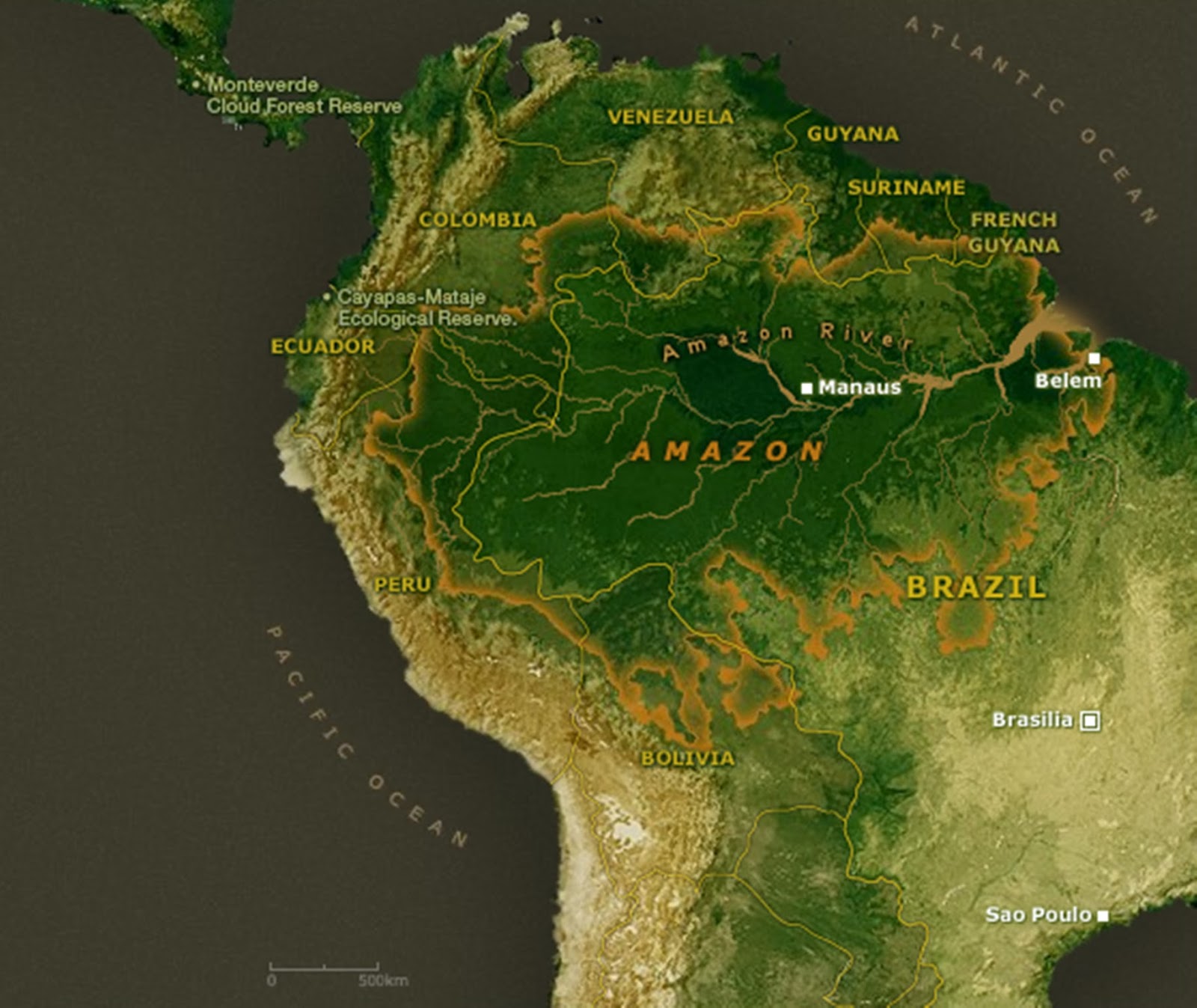 Amazonia Mapa Mundo