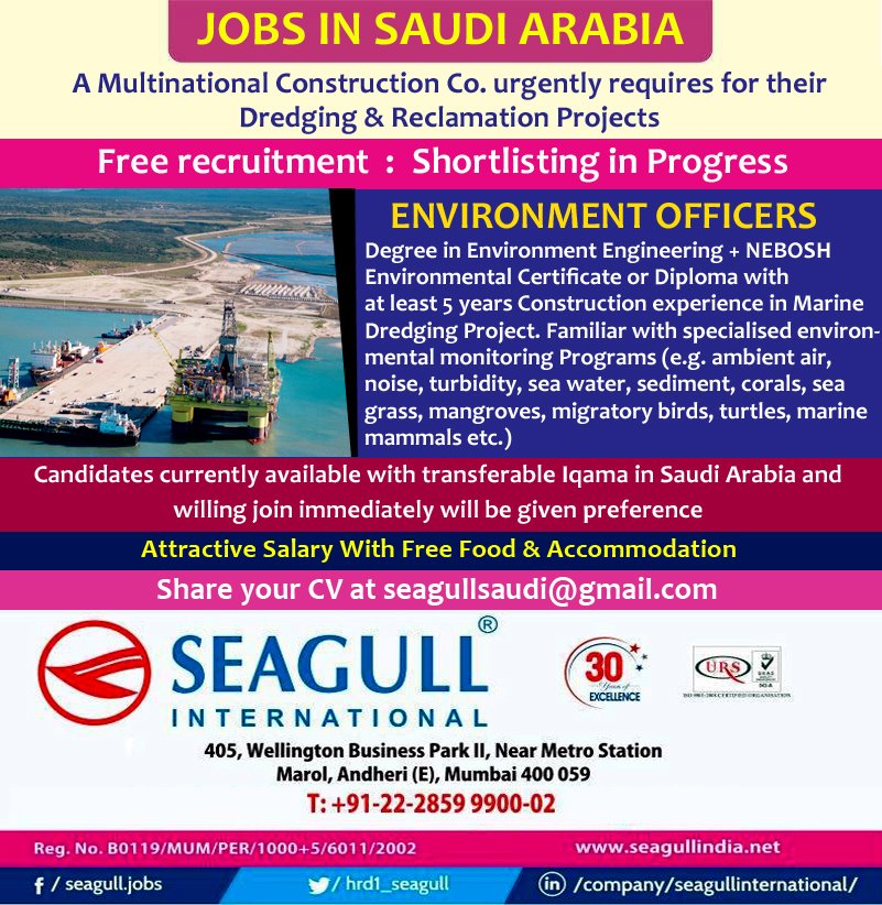Environment Officers Required for Saudi Arabia Environment Officers Required for Saudi Arabia