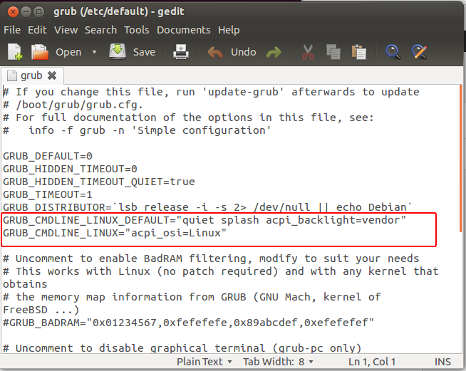Setting Brightness Ubuntu 12.04 JaPS