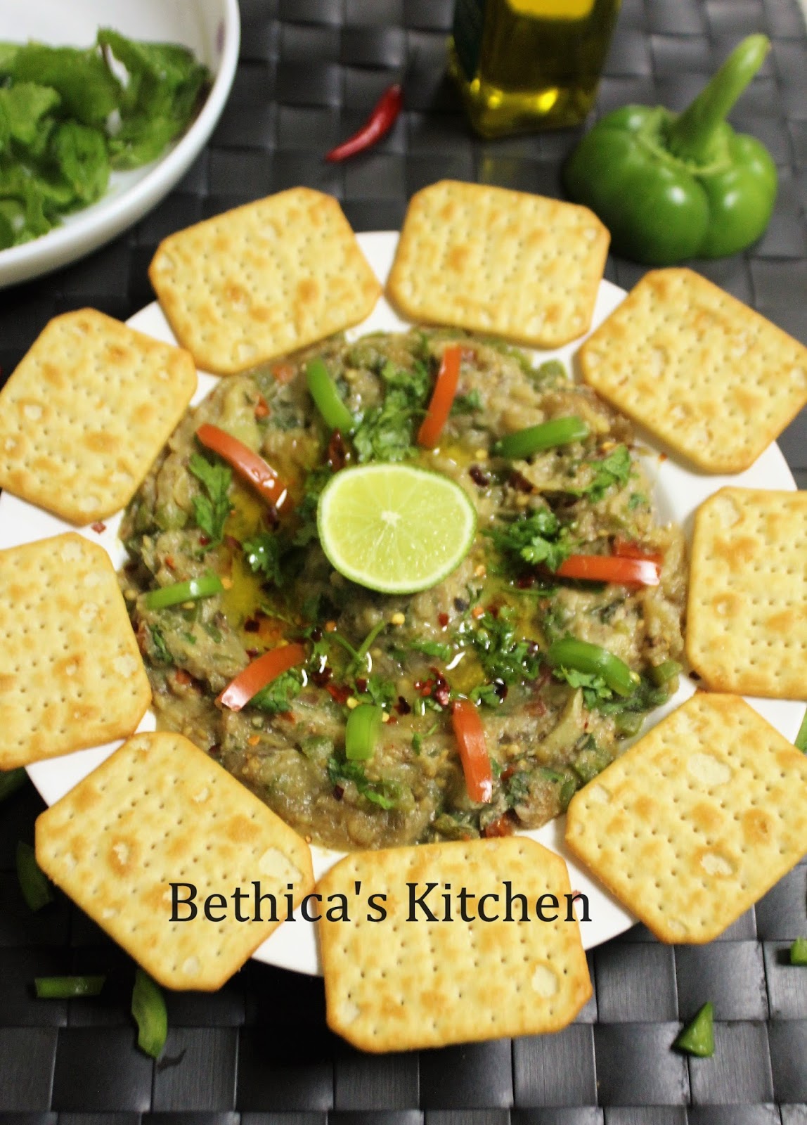 Bethica's Kitchen Flavours Mutabbal (Eggplant Dip Middle Eastern Style)