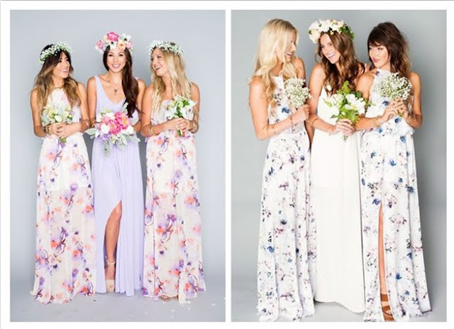 floral print bridesmaid dresses trendy 2017