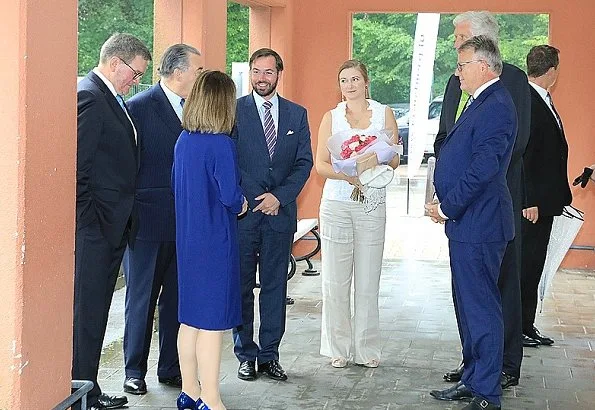 Hereditary Grand Duke Guillaume and Hereditary Grand Duchess Stéphanie of Luxembourg visited the Kräizbierg Foundation in Dudelange