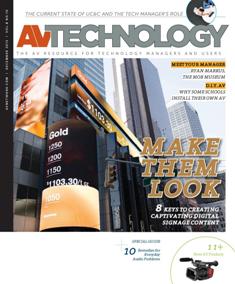 AV Technology 2015-10 - December 2015 | ISSN 1941-5273 | TRUE PDF | Mensile | Professionisti | Audio | Video | Comunicazione | Tecnologia
AV Technology is the only resource for end-users by end-users. We examine the commercial vertical markets in depth and help bridge the gap between AV and IT. We offer all of the analysis, perspectives, product news, reviews, and features that tech managers need to make informed decisions.