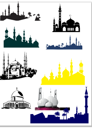 Download Vector Siluet Masjid CDR - Lembar Vector
