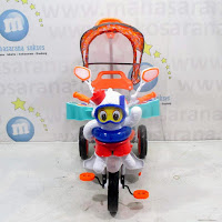 family octopus baby tricycle orange green