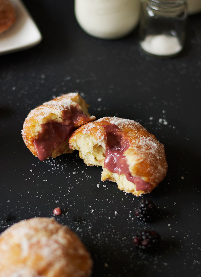 Blackberry Curd Filled Donuts