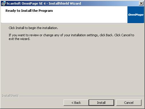 Installshield installation information