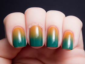 Chalkboard Nails: Sponged 70's Gradient