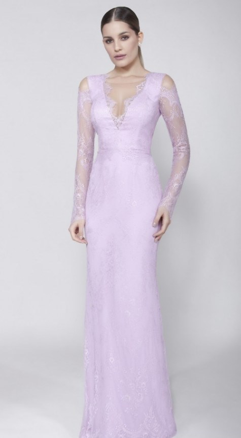 vestido de festa lilás
