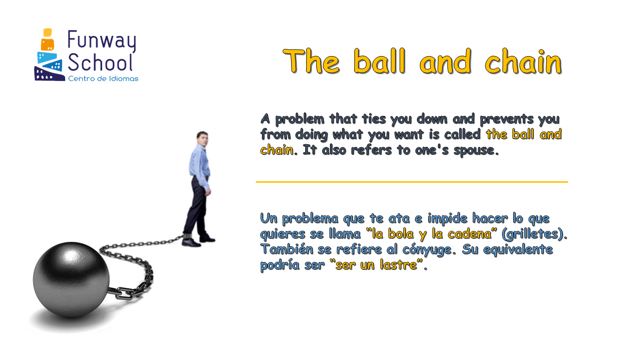 Estantes en el aula Idioms (LXXIV) "The ball and chain"