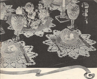 Vintage Crochet Pineapple Doily, Luncheon Set Pattern